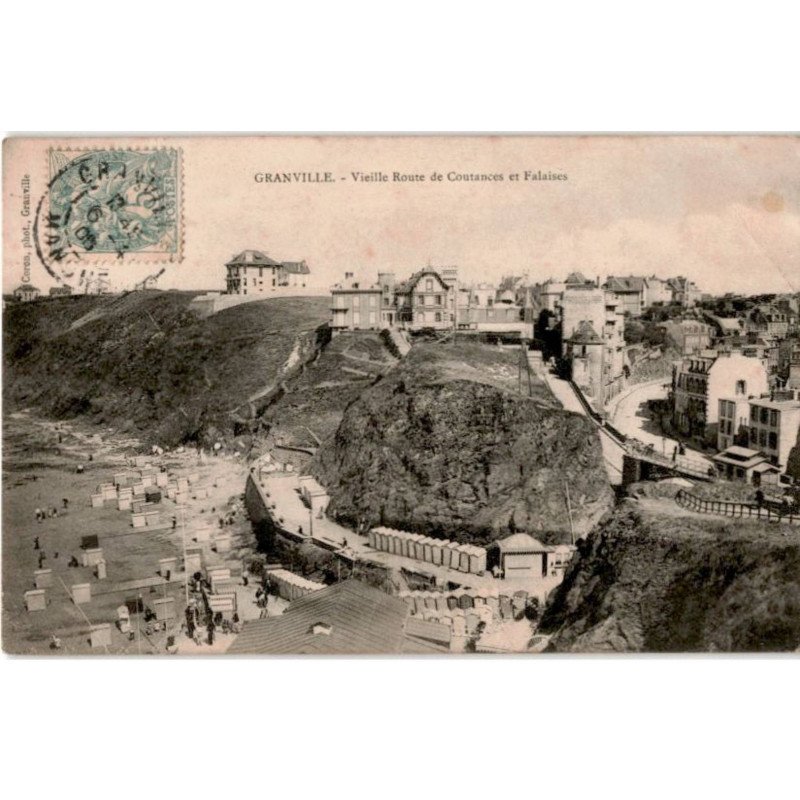 GRANVILLE: vieille route de coutances et falaises - état