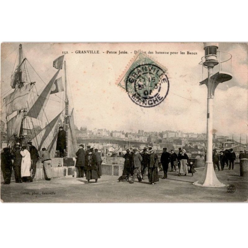 GRANVILLE: petite jetée des bateaux pour les bancs - état