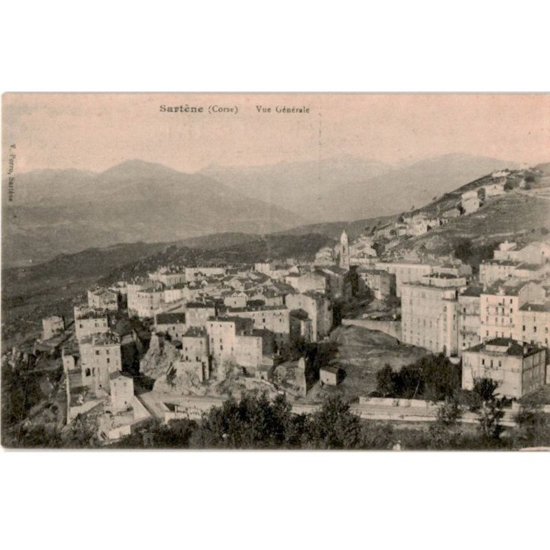 CORSE: sartène, vue générale - très bon état