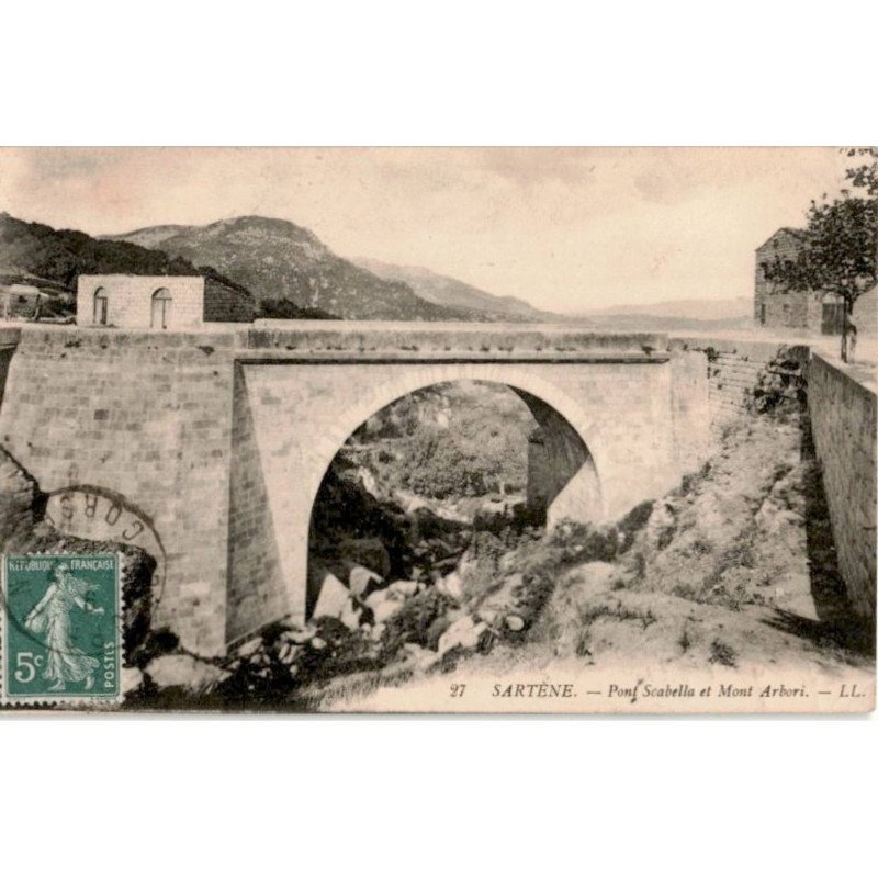 CORSE: sartène, pont scabella et mont arbori - état