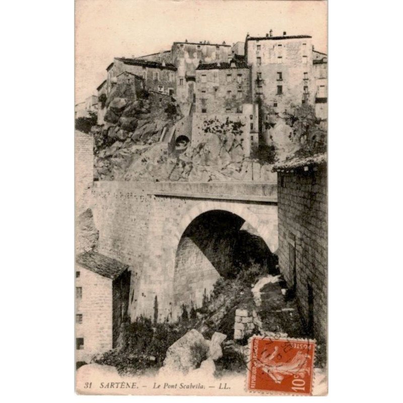CORSE: sartène, le pont scabella - très bon état