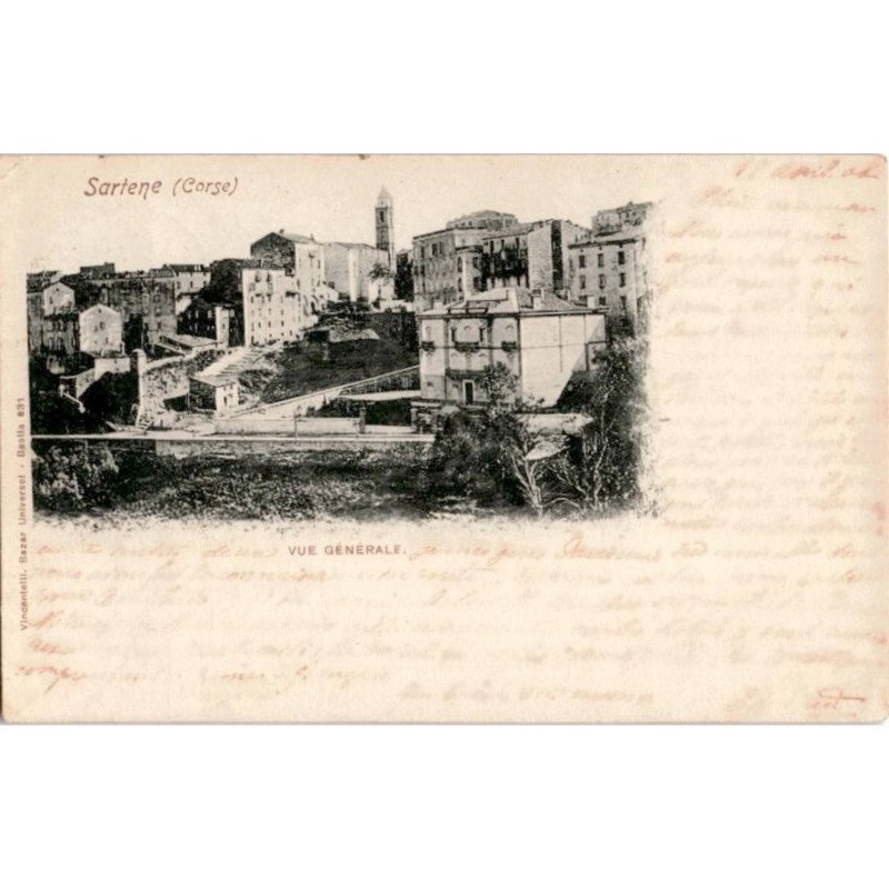 CORSE: sartène, vue générale - très bon état