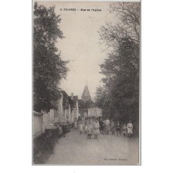 POIVRES : la rue de l'église vers 1920 - très bon état