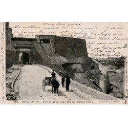 CORSE: bonifacio, portes de la ville par la grande route - état