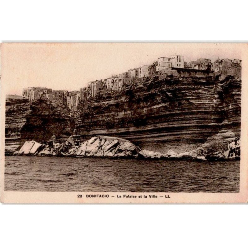 CORSE: BONIFACIO: la falaise et la ville - très bon état