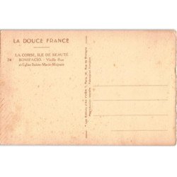 CORSE: BONIFACIO: vieille rue et église sainte-marie-majeur - très bon état