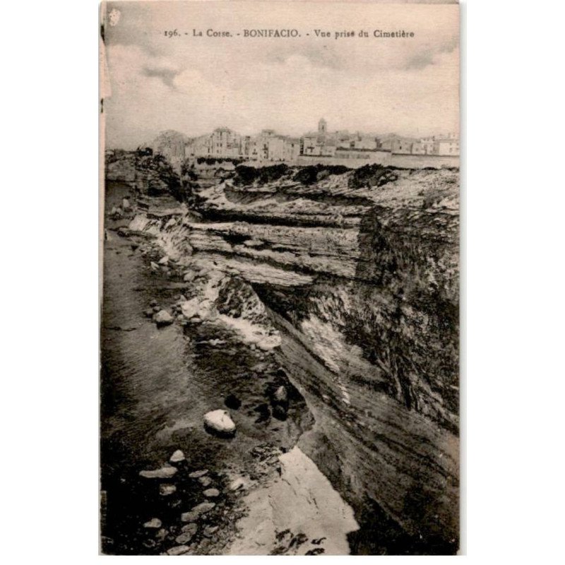 CORSE: BONIFACIO: vue prise du cimetière - état