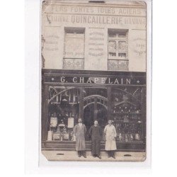 MERU - Carte Photo - Quincaillerie CHAPELAIN - état