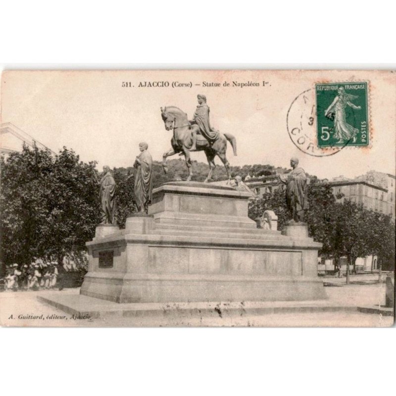 CORSE: AJACCIO: statue de napoléon 1er - très bon état CORSE: AJACCIO: statue de napoléon 1er - très bon état