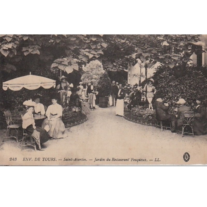 SAINT AVERTIN : les jardins du restaurant Fouqueux vers 1920 - très bon état SAINT AVERTIN : les jardins du restaurant Fouqueux vers 1920 - très bon état