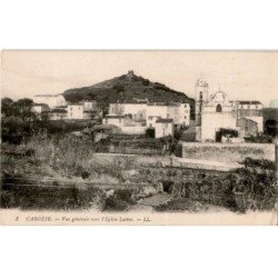 CORSE: CARGESE: vue générale vers l'église latine - état