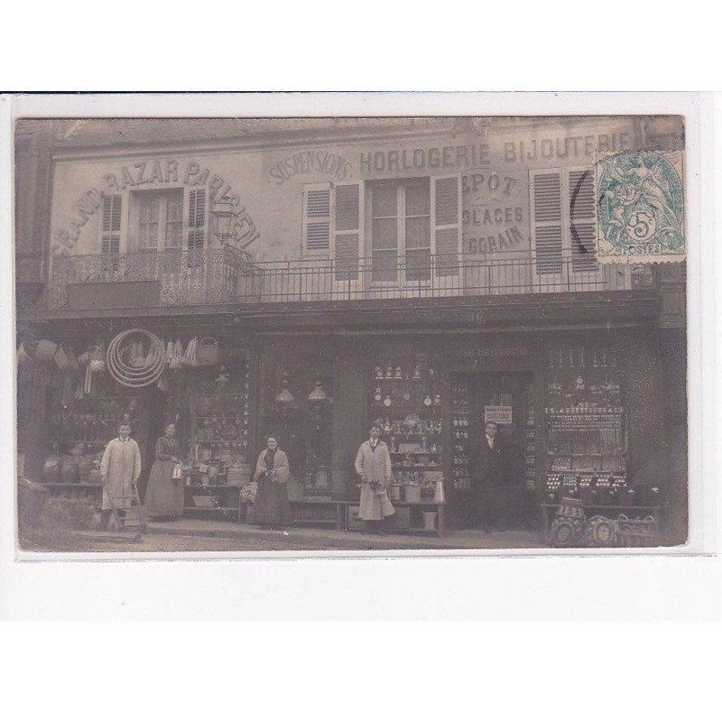 MERU - Carte Photo - Commerces - Bazar parisien - Horlogerie Bijouterie - très bon état