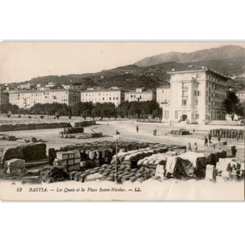 CORSE: BASTIA: les quais et la place saint-nicolas - très bon état