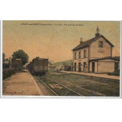 AUNAY SOUS CRECY : la gare - très bon état