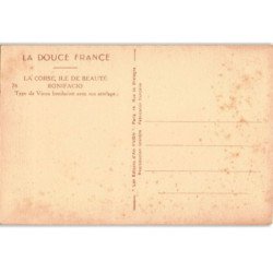 CORSE: BONIFACIO: type de vieux bonifacien avec son attelage - très bon état