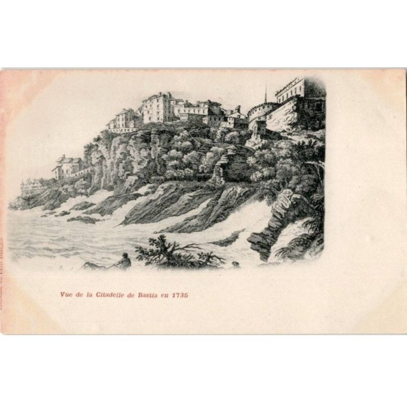 CORSE: BASTIA: vue de la citadelle de bastia en 1735 - très bon état