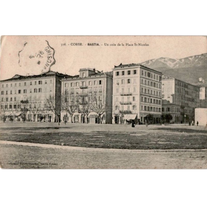 CORSE: BASTIA: un coin de la place saint-nicolas - très bon état