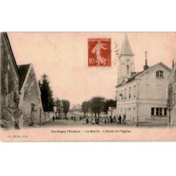 GERMIGNY-L'EVEQUE:la mairie l'école et l'église - état