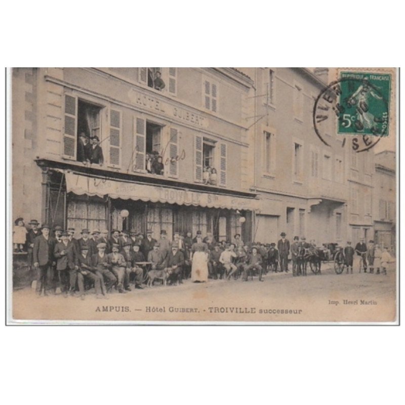 AMPUIS : Hôtel Guibert vers 1910 - très bon état