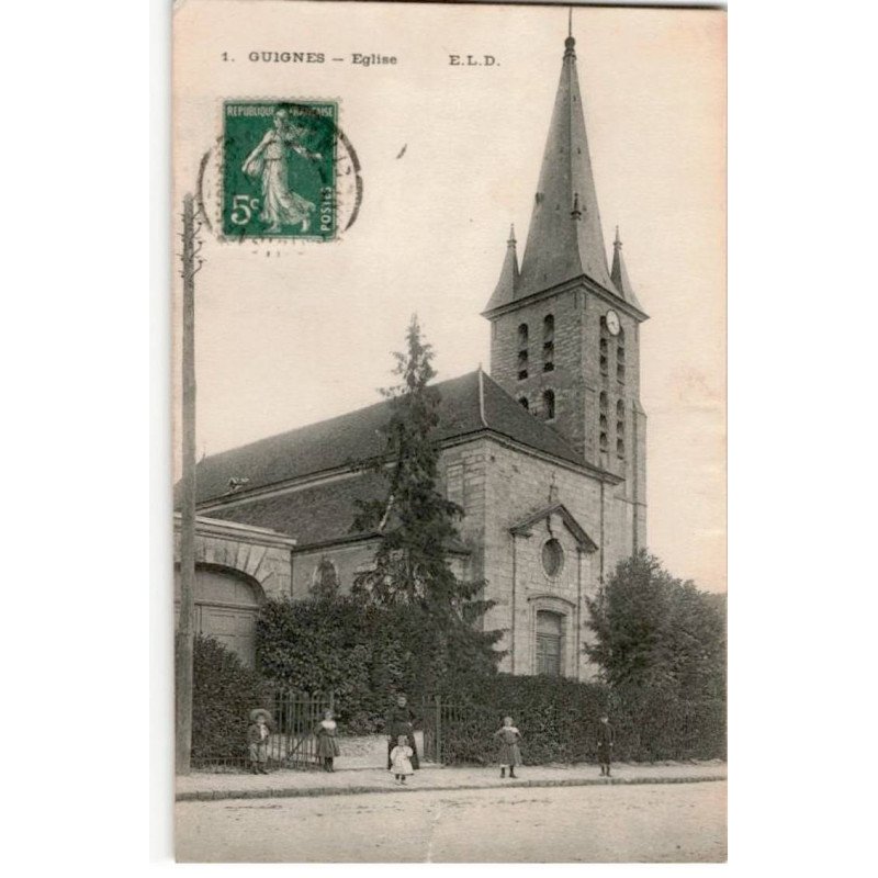 GUIGNES: église -  état