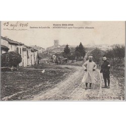 ATHIENVILLE : le village après l'occupation allemande vers 1916 - très bon état