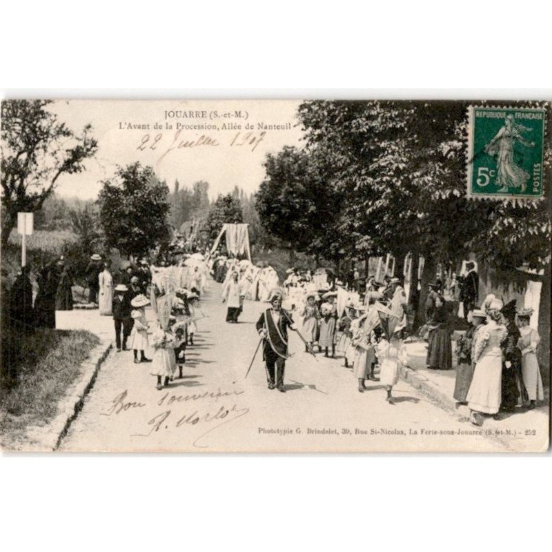 JOUARRE: l'avant de la procession allée de nanteuil - très bon état