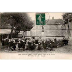 LUZANCY: colonie scolaire laïque du 18e arrondissement distribution de lait garçons - très bon état