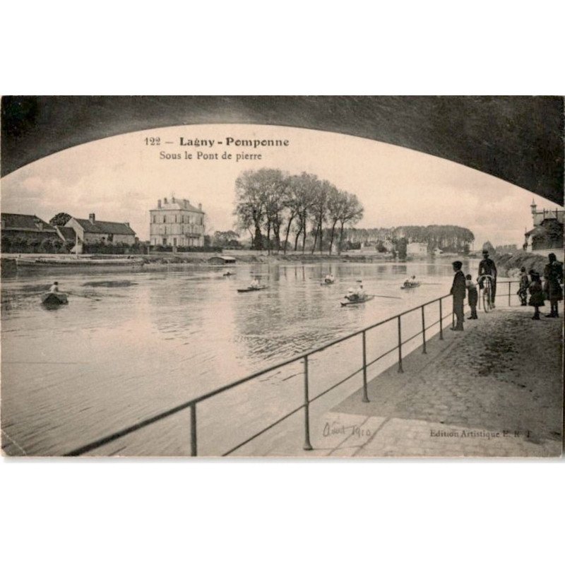 LAGNY: pomponne sous le pont de pierre - état