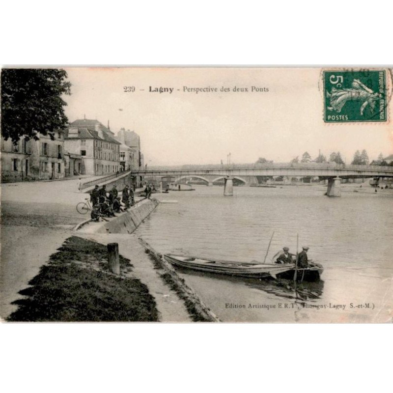 LAGNY: perspective des deux ponts - état