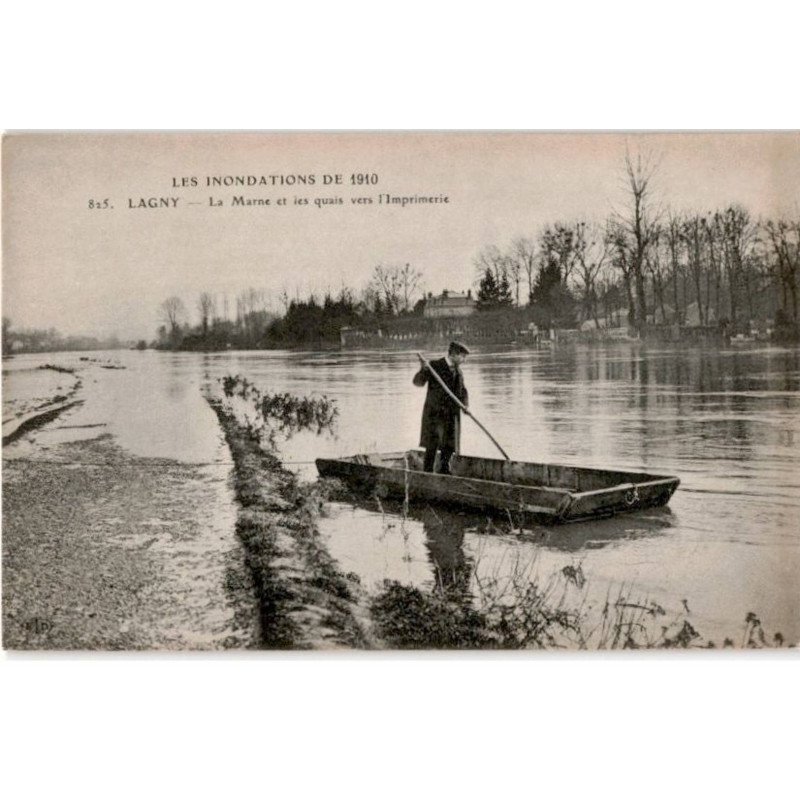 LAGNY: la marne et les quais vers l'imprimerie - très bon état