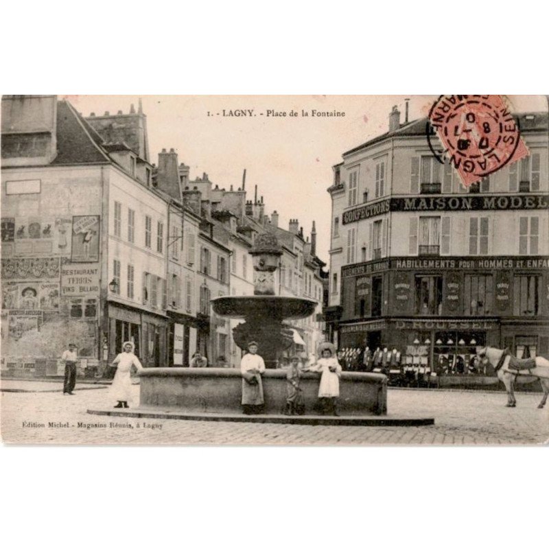 LAGNY: place de la fontaine - très bon état