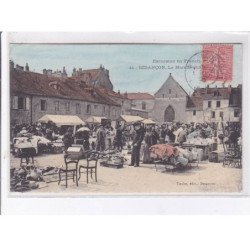 BESANCON: le marché (rare en couleur) - très bon état