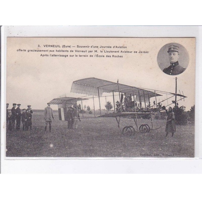 VERNEUIL: souvenir d'une journée d'aviation offerte gracieusement par M.le Lieutenant aviateur de Jansac - très bon état