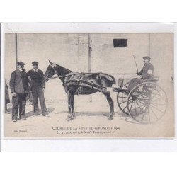GIRONDE: course de la "petite gironde" 1909 n°45 arriviste à M.P. Touzet arrivé 2e - très bon état