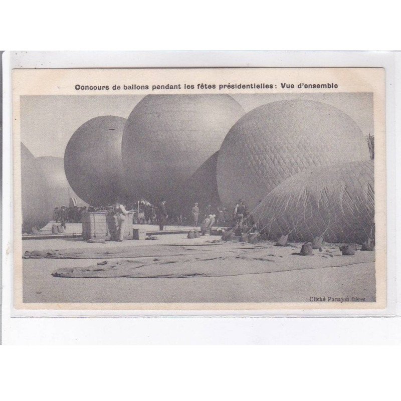 GIRONDE: concours de ballons pendant les fêtes présidentielle, vue d'ensemble, ballon rond - très bon état