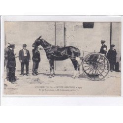 GIRONDE: course de la "petite gironde" 1909 n°30 papillon à M. Limouzin arrivé 3e - très bon état