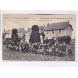 SAINT-SYMPHORIEN-les-TOURS: oeuvre de mademoiselle bonjean, petites s'exercent déjà dans l'art du jardin - très bon état