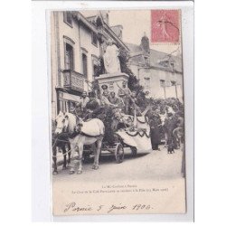 PORNIC: la mi-carême, le char de la cité pornicaise se rendant à la fête 25 mars 1906 - très bon état
