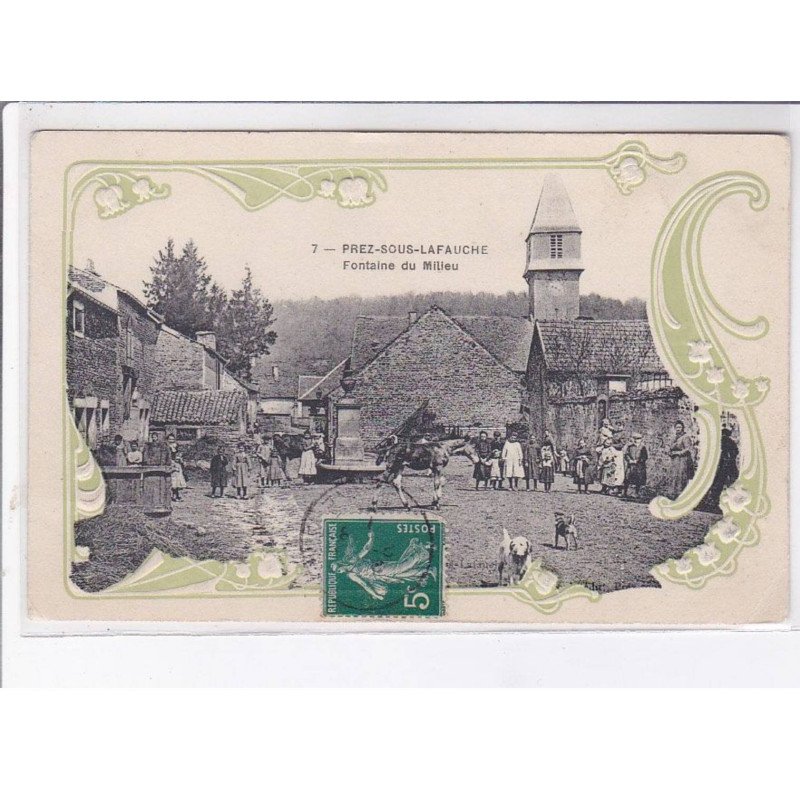 PREZ-sous-LAFAUCHE: fontaine du milieu - très bon état