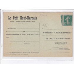 CHAUMONT: grand concours du "petit haut marnais" la haute-marne en avion et la publicité parlante - très bon état