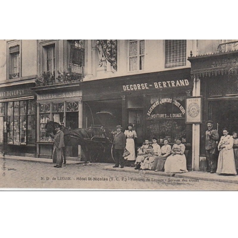 AISNE : NOTRE DAME DE LIESSE : l'Hôtel Saint Nicolas vers 1910 - très bon état AISNE : NOTRE DAME DE LIESSE : l'Hôtel Saint Nicolas vers 1910 - très bon état