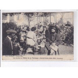 BLONVILLE-sur-MER: les jardins de l'hôtel de la terrasse - état