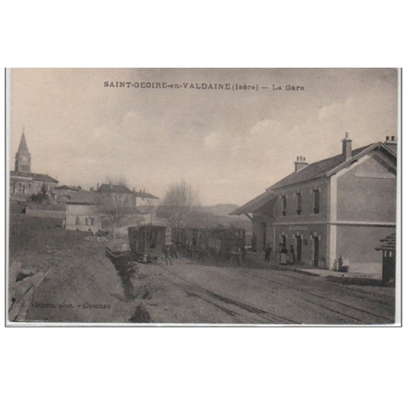 SAINT GEOIRE EN VALDAINE : la gare vers 1920 - très bon état