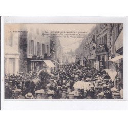 CONDE-sur-NOIREAU: fête du 8 août 1909 cavalcade de bienfaisance le char du laboureur, 12 CPA - très bon état