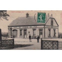 THEUVY ACHERES : le café du chemin de fer vers 1910 - très bon état