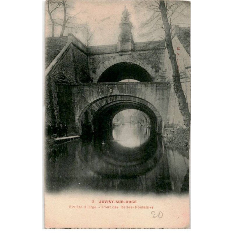 JUVISY-sur-ORGE: rivièere d'orge, pont des belles-fontaines - très bon état