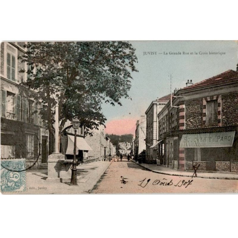 JUVISY-sur-ORGE: la grande rue et la croix historique - très bon état