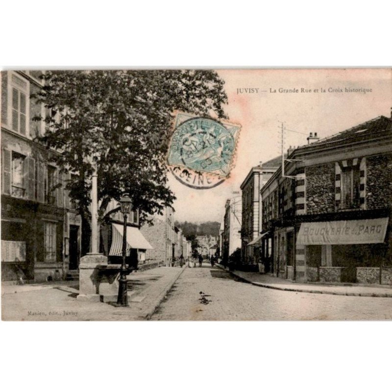 JUVISY-sur-ORGE: la grande rue et la croix historique - très bon état