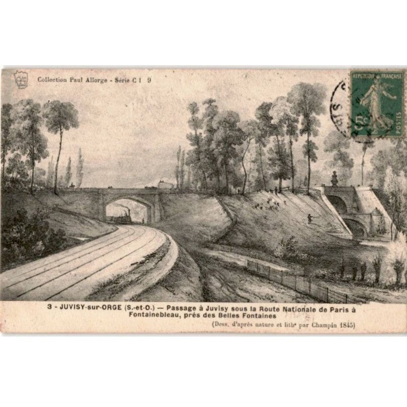 JUVISY-sur-ORGE: passage sous la route nationale de paris à fontainebleau - très bon état