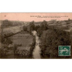 JUVISY-sur-ORGE: perspective sur la ligne prise sur la route de fontainebleau aux belles-fontaines - très bon état